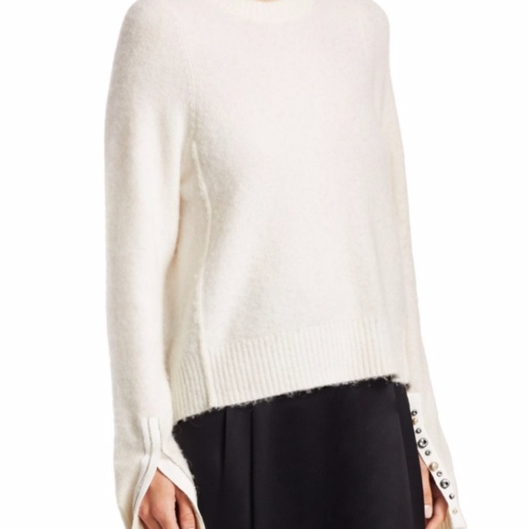 New 3.1 PHILLIP LIM Embellished Cuffs Pullover Sweater - Picture 10 of 11